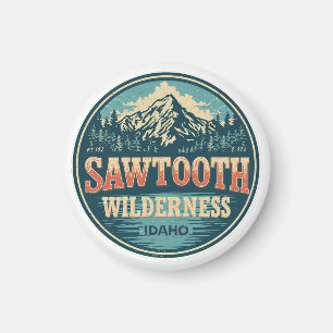 Imán Sierra Sawtooth Idaho Montaña Senderismo Alpino