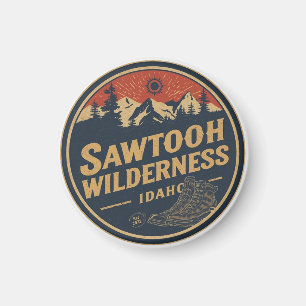Imán Sierra Sawtooth Idaho Montaña Senderismo Alpino