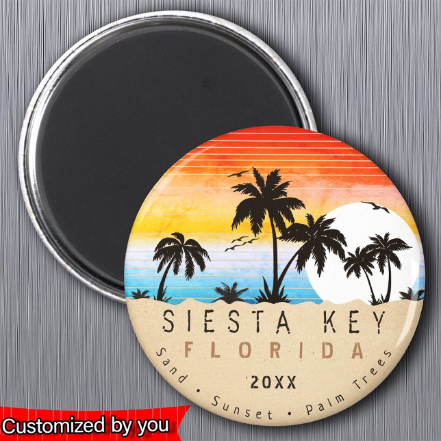 Imán Siesta Key Florida Beach Retro Sunset Souvenir 80 (Subido por el creador)