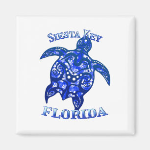 Imán Siesta Key Florida Vacaciones Tortuga Tribal