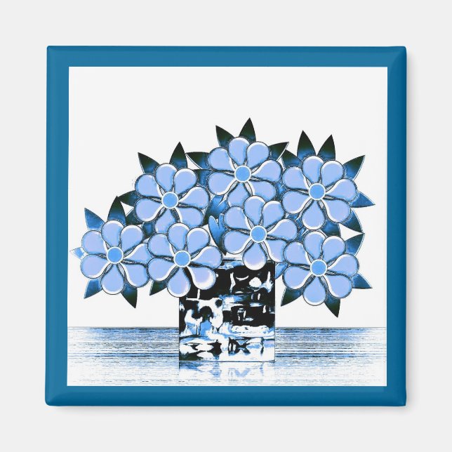 Imán Siete Flores y Blues Vase (Frente)