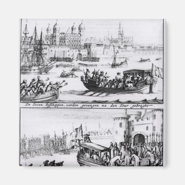 Imán Siete obispos van a la torre, 1688 (Frente)