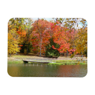 Imán Siete Springs Fall Bridge III Paisaje de Otoño