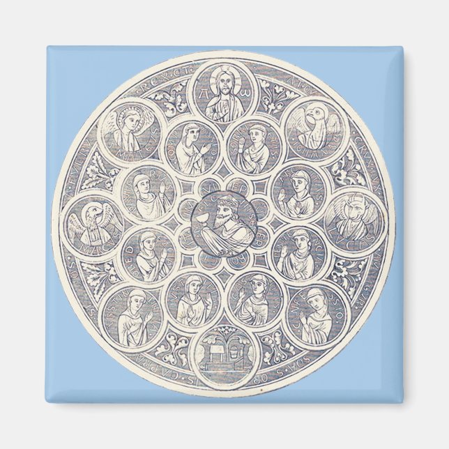 Imán Siete virtudes y Jesucristo (Frente)
