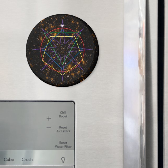 Imán Sigilo de Geometría Sagrada (In situ (nevera))