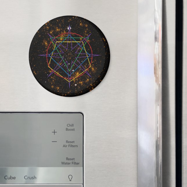 Imán Sigilo de Geometría Sagrada (In situ (nevera))