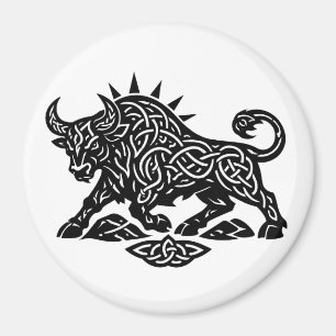 Imán Sigilo del Toro Tauro — Tatuaje Zodiacal Terrenal