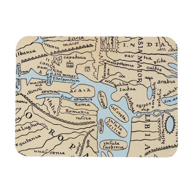 IMÁN SIGLO II DEL MAPA MUNDIAL (Horizontal)