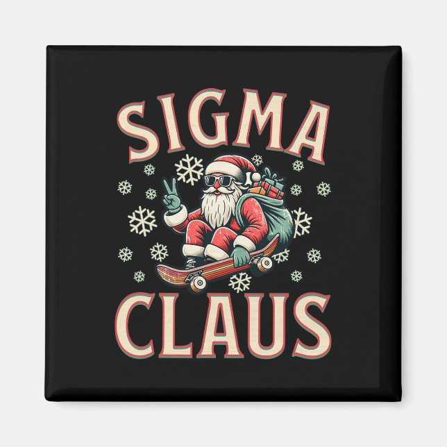 Imán Sigma Claus Gracioso Santa Navidades Meme Adolesce (Frente)
