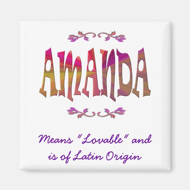 Imán Significado de Amanda Magnet (Frente)