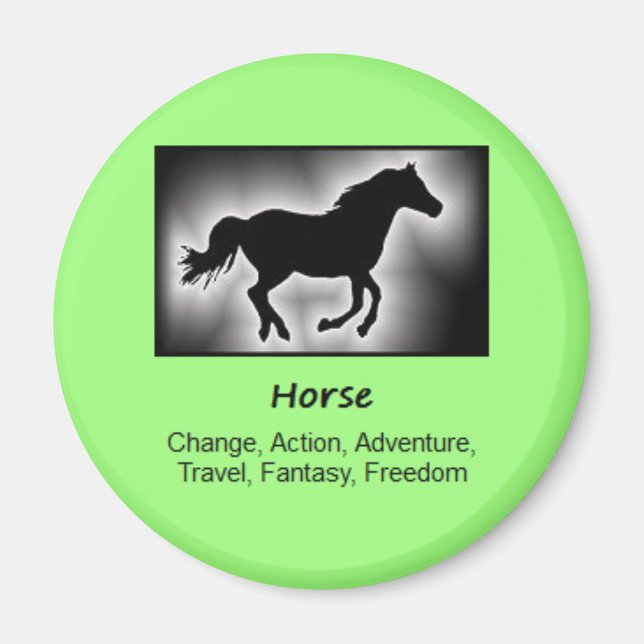 Imán Significado de espíritu animal del tótem de caball (Frente)