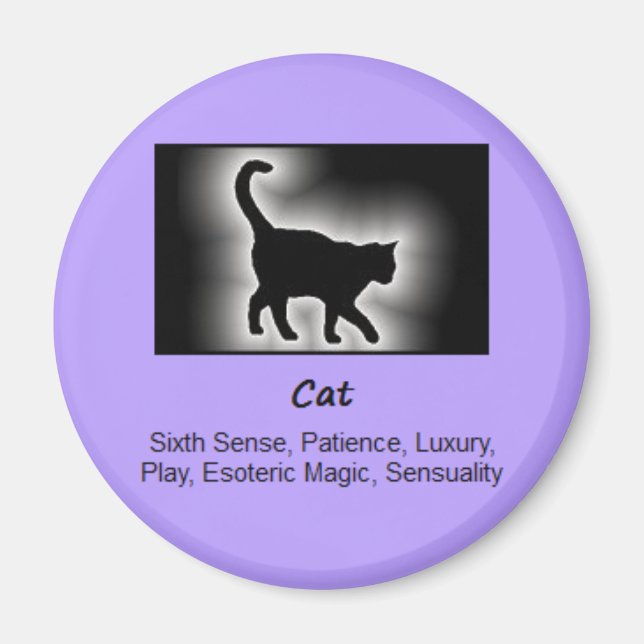 Imán Significado de espíritu animal del tótem del gato (Frente)
