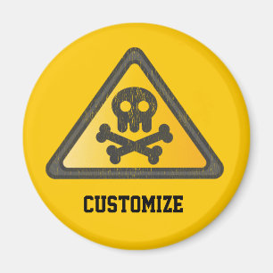 Imán Signo de advertencia divertida Thunder_Cove