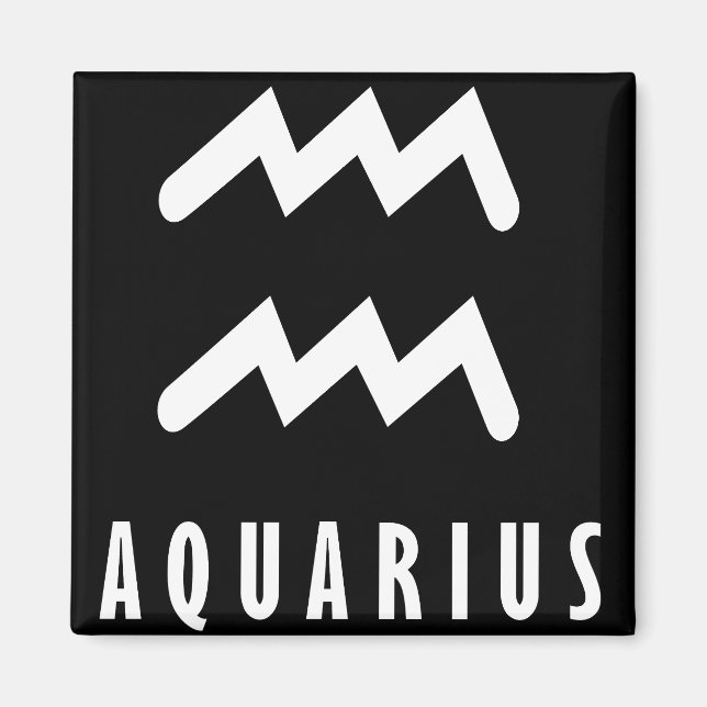 Imán Signo de Aquarius zodiac (Frente)