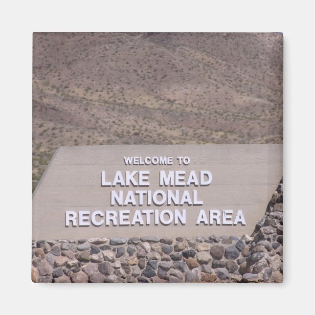 Imán Signo de área recreativa Lake Meade (Frente)