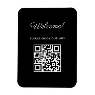 Imán Signo de bienvenida WIFI con código QR