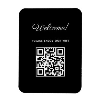 Imán Signo de bienvenida WIFI con código QR