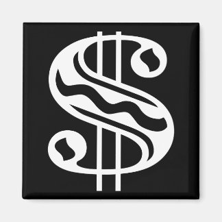 Imán Signo de Dólar - Blanco