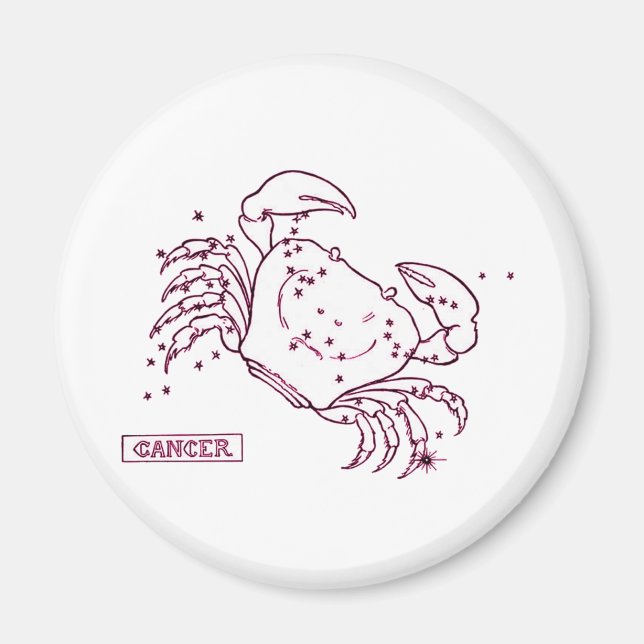 Imán Signo de estrella de cáncer (Frente)