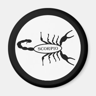 Imán Signo de estrella de escorpión negro de Scorpion