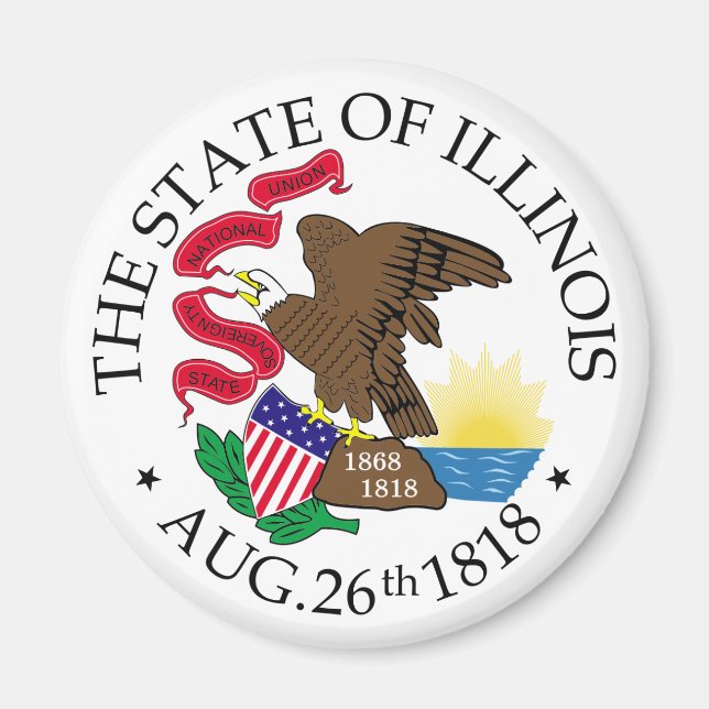 Imán Signo de Illinois (Frente)