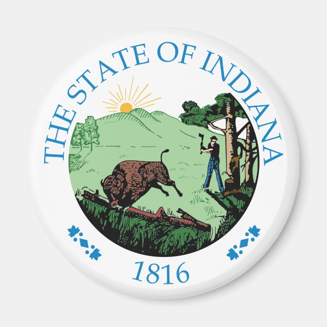 Imán Signo de Indiana (Frente)