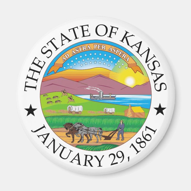 Imán Signo de Kansas (Frente)