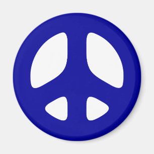 Imán Signo de la paz azul grande