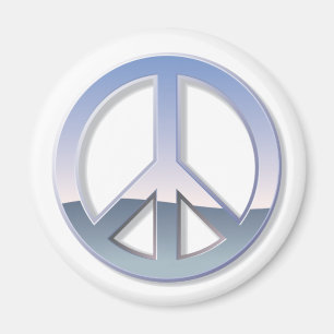 Imán Signo de la paz del cromo