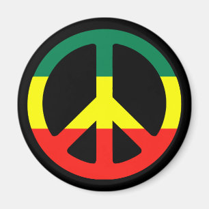 Imán signo de la paz del rasta