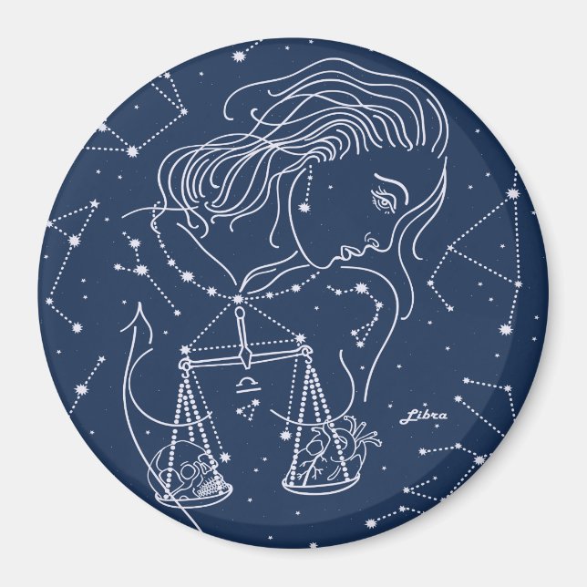 Imán Signo de Libra zodiac (Frente)