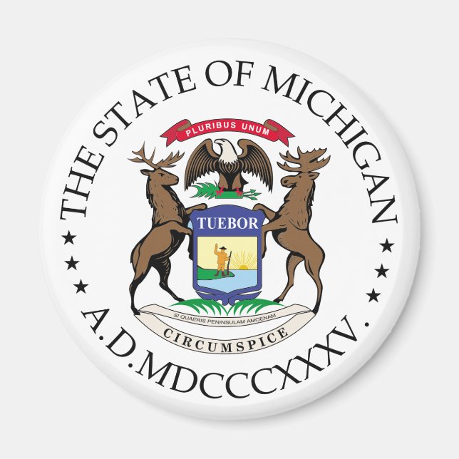 Imán Signo de Michigan (Frente)