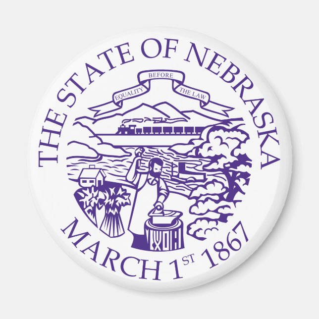 Imán Signo de Nebraska (Frente)