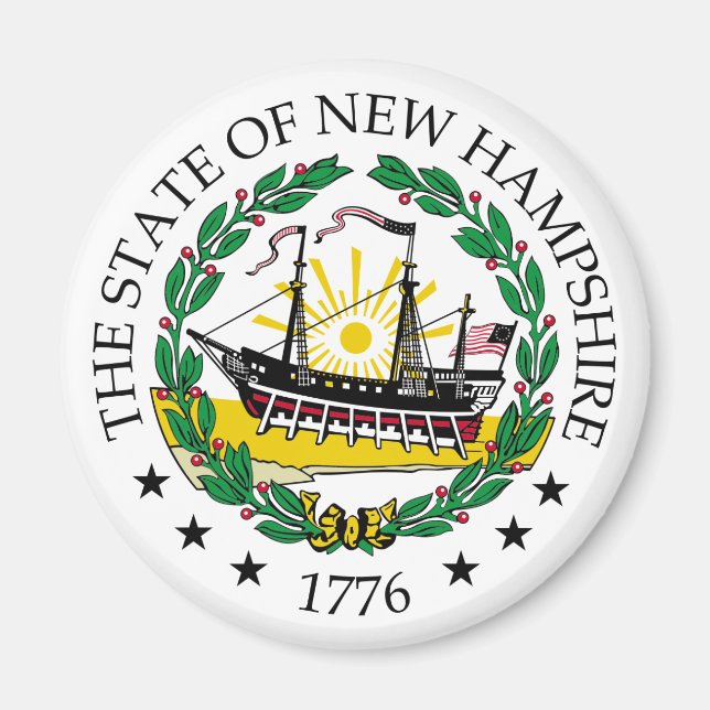 Imán Signo de New Hampshire (Frente)
