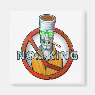 Imán signo de no fumar - personaje divertido de cigarri
