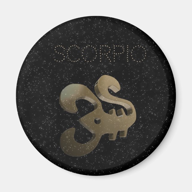 Imán Signo de oro de Scorpio (Frente)