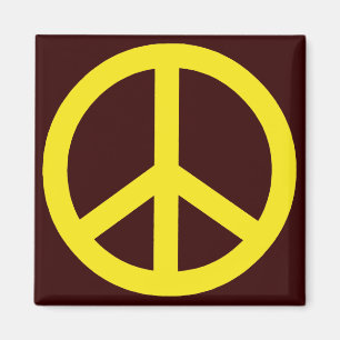 Imán Signo de paz amarillo
