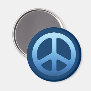 Imán Signo de paz azul