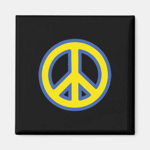 Imán Signo de Paz - Bandera Ucraniana Amarilla y Azul S