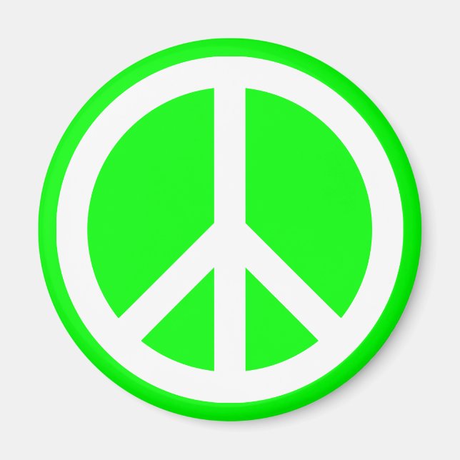 Imán Signo de paz blanca en lima (Frente)
