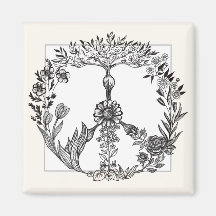 Signo de paz Boho elegante Girly Cute floral Bonit