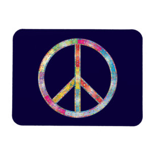 Imán Signo de paz colorida