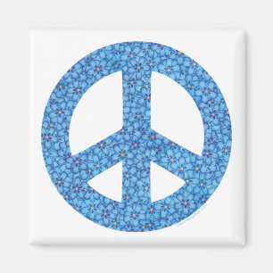 Imán Signo de paz de energía de flor
