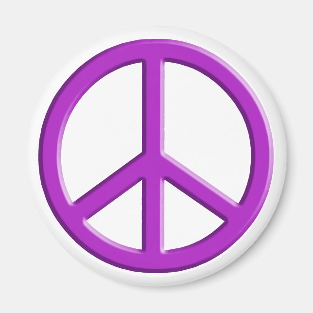 Imán Signo de paz de Lavender (Frente)