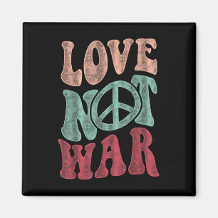 Imán Signo de paz de Love Not War Groovy