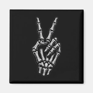 Imán Signo de paz de mano de esqueleto Hueso 1