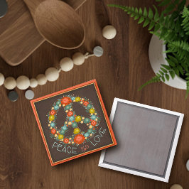 Imán Signo de paz floral de bonito Inespiritividad de a