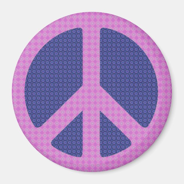 Imán Signo de paz Groovy (Frente)