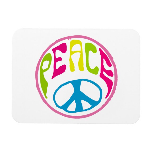 Imán Signo de paz hippie (Horizontal)