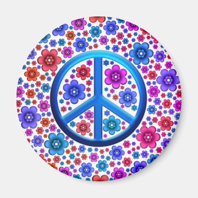 Imán Signo de paz hippie (Frente)